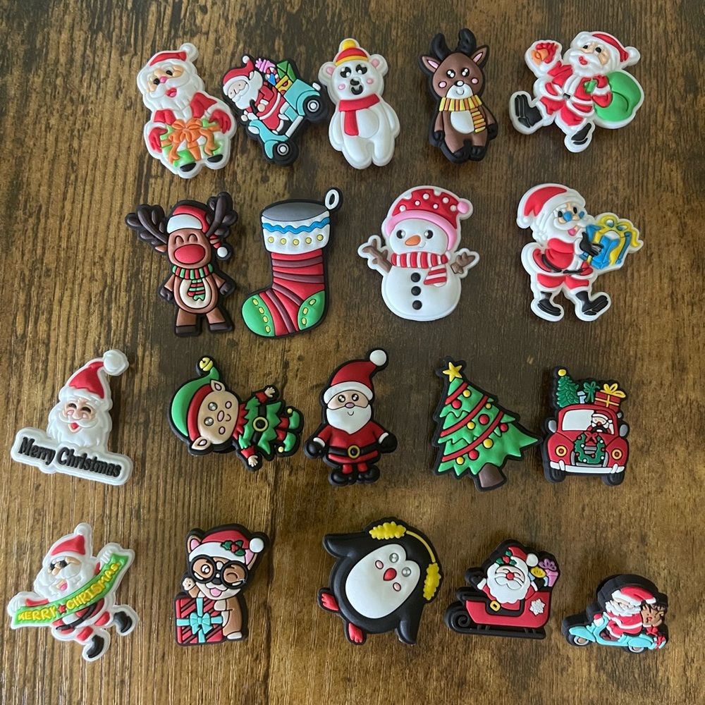 Christmas Holiday Croc Charms - 19 pcs
